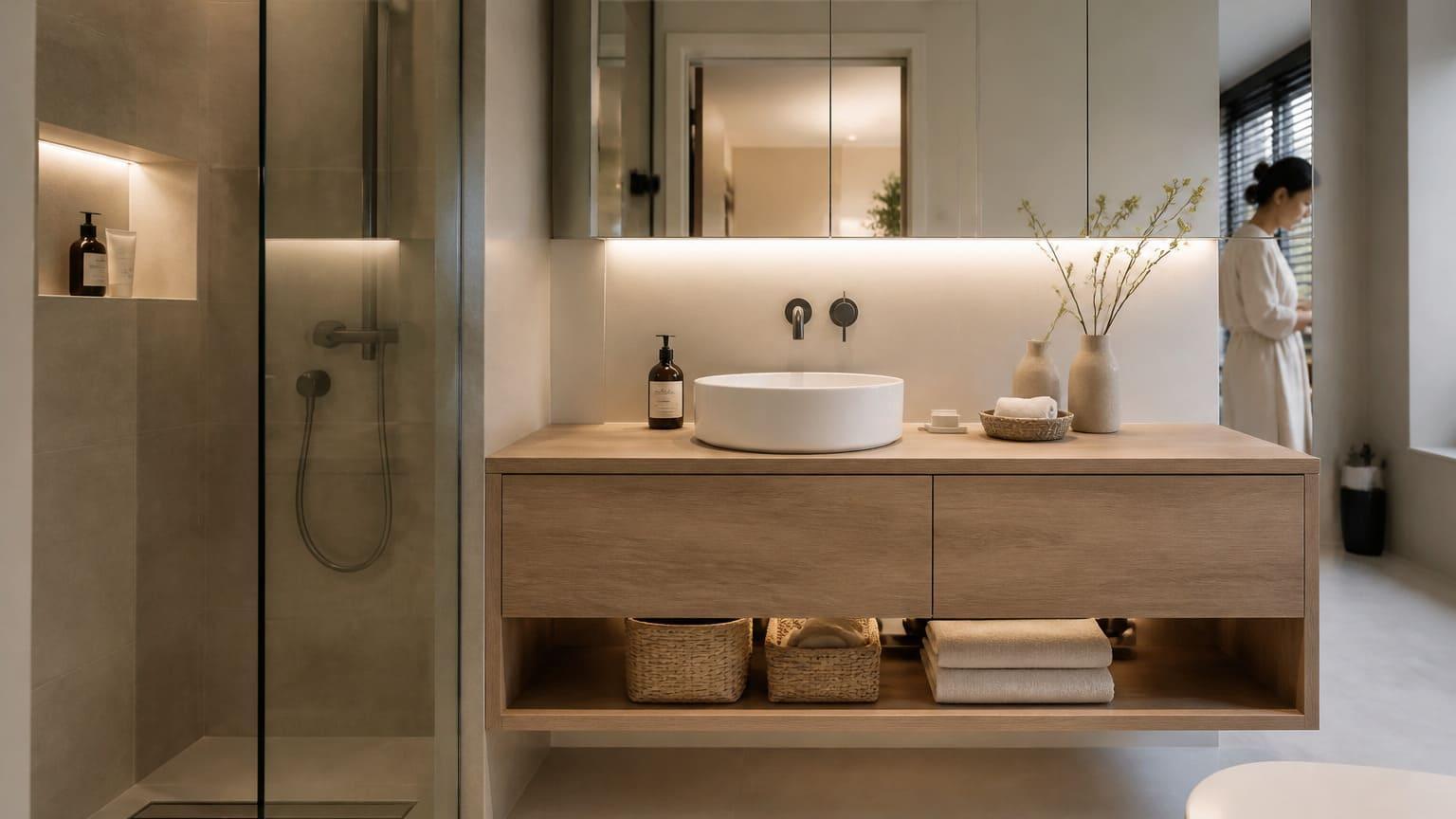 Kleine badkamer groot maken met een meubel op maat
