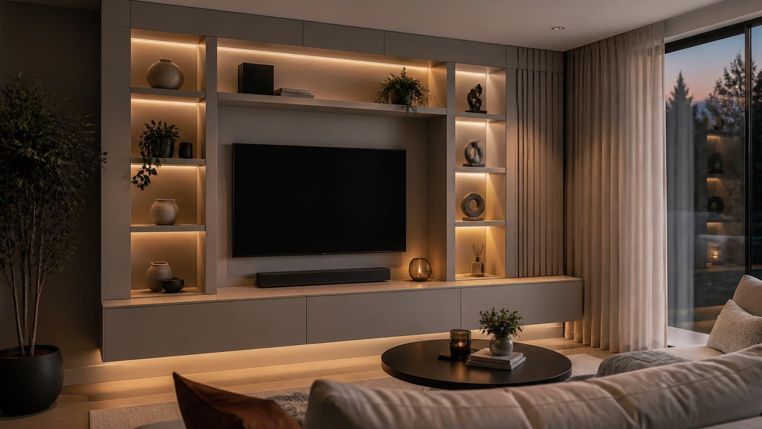Ingebouwde verlichting in een cinewall werkt beter