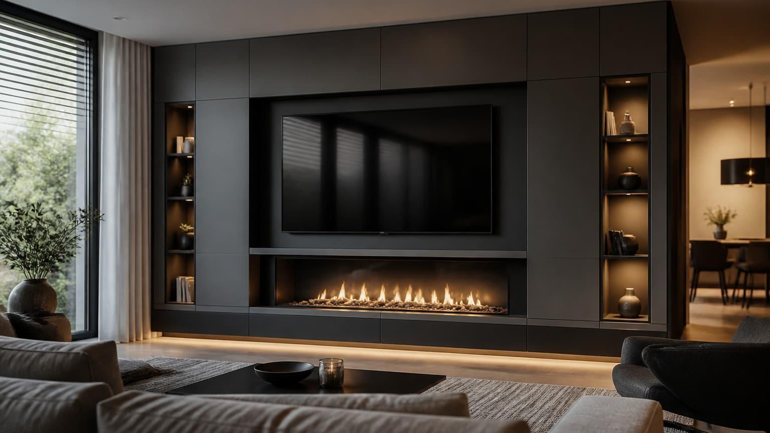 Warmteopbouw in een cinewall met haard voorkomen